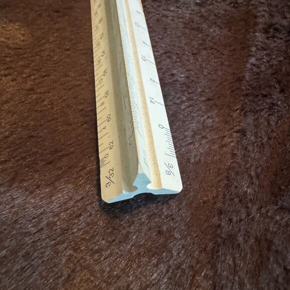 STAEDTLER 987 19-31 Architect Ruler Eng. Scale Triangle Drafting 12" Japan - Picture 3 of 5